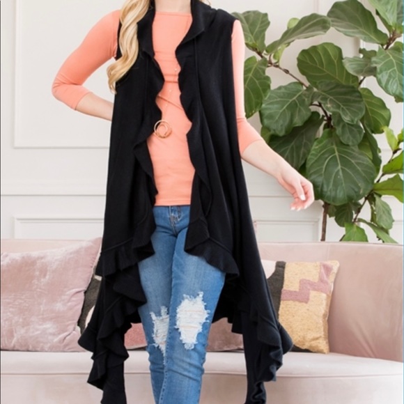 Knit Ruffle Cardigan - Picture 7 of 7